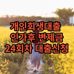 개인회생대출 인가후24회차 개인회생대출 변제금24회차 개인회생중대출 미납금24회차 대출가능한곳