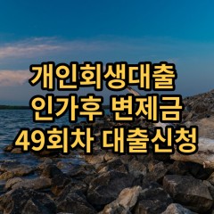 개인회생대출 인가후49회차 개인회생대출 변제금49회차 개인회생중대출 미납금49회차 대출가능한곳