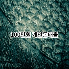 100만원개인돈대출 급전 당일 소액 일수 월변