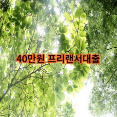 40만원 프리랜서대출 급전 당일 소액 일수 월변