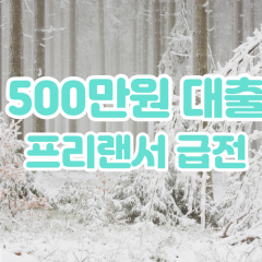 프리랜서 월변500만원대출 소액500만원대출 개인돈500만원 비대면500만원