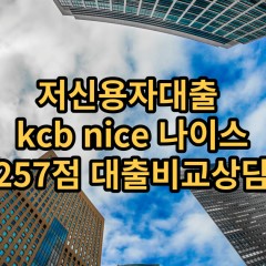 저신용자대출 kcb257점 저신용소액대출 nice257점 저신용비대면대출 나이스257점 신용대출가능한곳