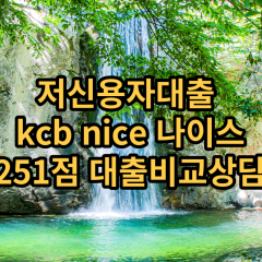 저신용자대출 kcb251점 저신용소액대출 nice251점 저신용비대면대출 나이스251점 신용대출가능한곳