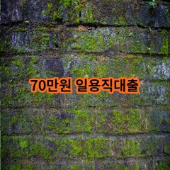 70만원 일용직대출 급전 당일 소액 일수 월변