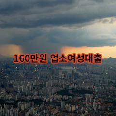 160만원 업소여성대출 급전 당일 소액 일수 월변