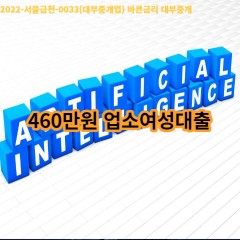 460만원 업소여성대출 급전 당일 소액 일수 월변