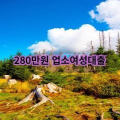 280만원 업소여성대출 급전 당일 소액 일수 월변