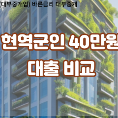 현역군인 비대면40만원대출 개인돈40만원대출 소액40만원 월변40만원