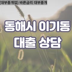 이기동대부업체 이기동비대면대출 동해시대부업체개인돈 이기동월변대부대출 이기동소액대부업체